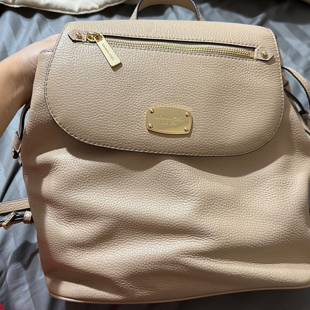 Michael Kors cream backpack purse